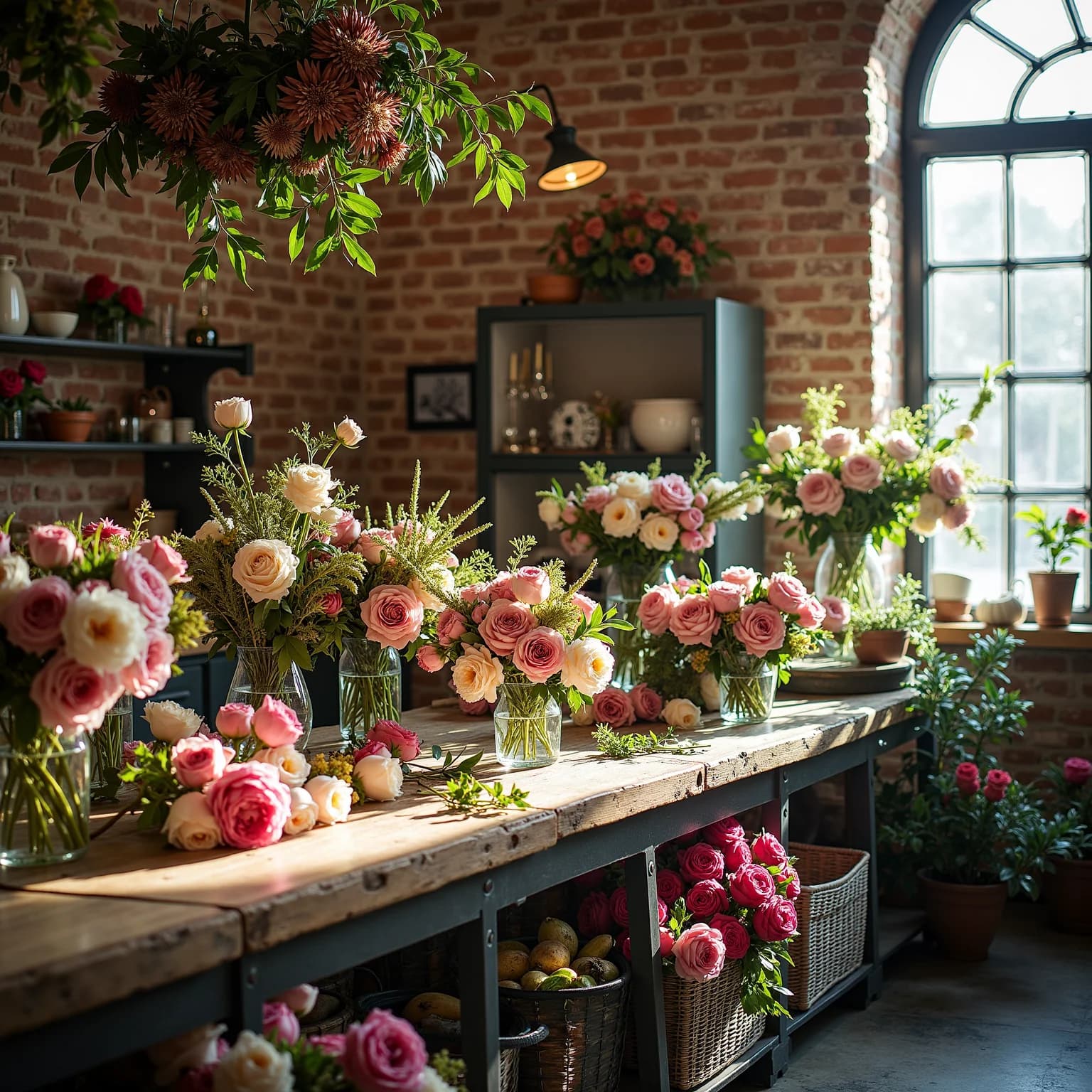 Interior del taller de Florería Andrea Garibay