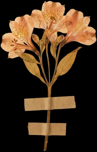 Alstroemeria durazno prensada, flor de relleno de los ramos de otoño
