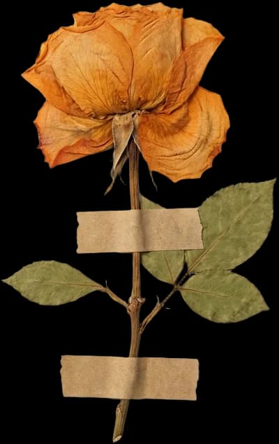 Rosa naranja prensada, flor de la colección Otoño en flor de Andrea Garibay en León