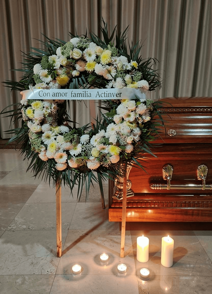Corona fúnebre sencilla