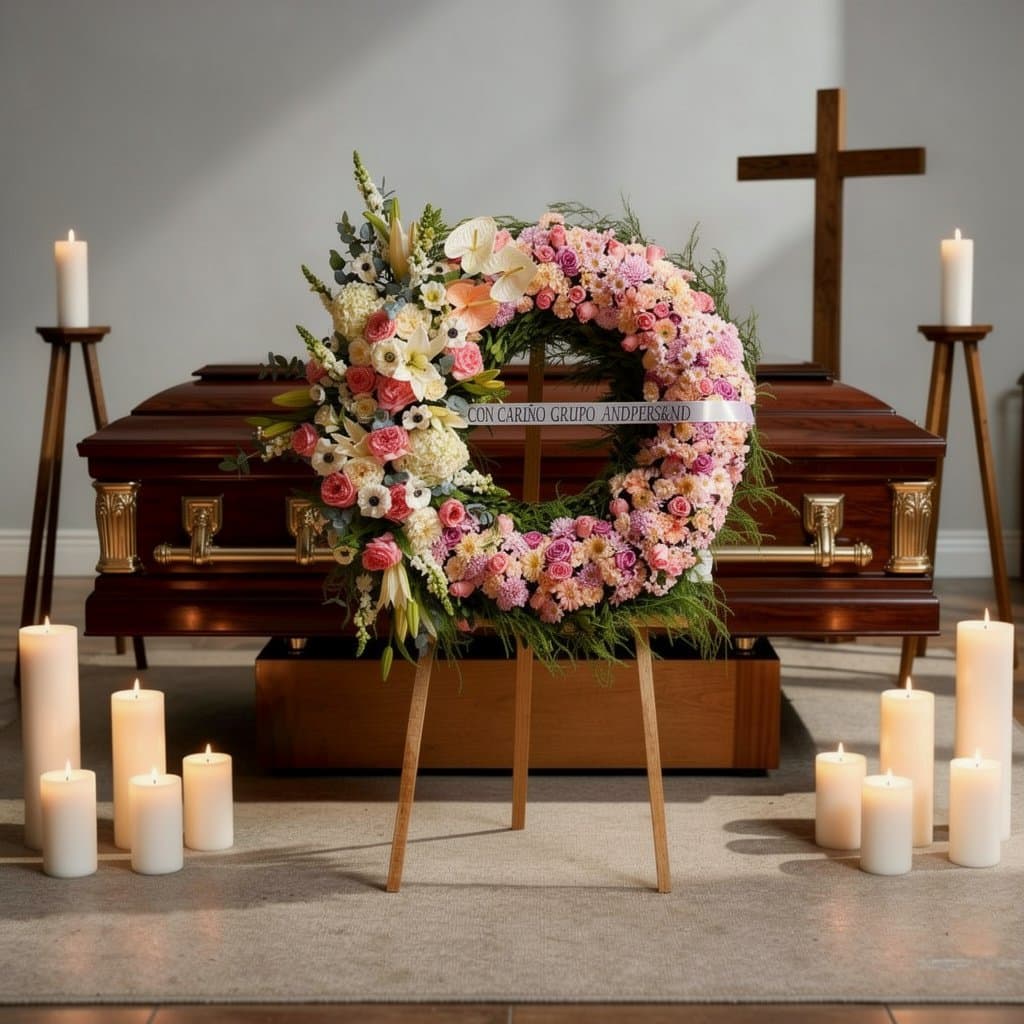 Corona Floral Eterna Gratitud | Homenaje Fúnebre Premium — Eterna Gratitud – Un homenaje tan especial como los recuerdos que permanecen Hay vidas que dejan huellas imborrables y re