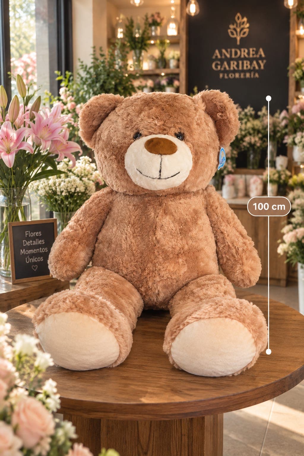 Oso Teddy Grande de Peluche | 1 Metro — Oso Teddy Gigante – ¡Un abrazo enorme para alguien especial!
Hay regalos que sorprenden y otros que se convierten en recuerdos inolvidables.