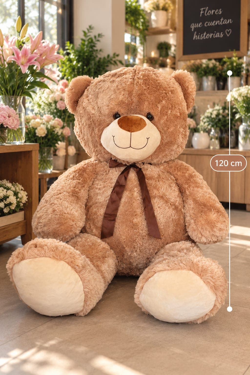 Oso Teddy Gigante de Peluche | 1.20 Metros, regalo de Florería Andrea Garibay en León