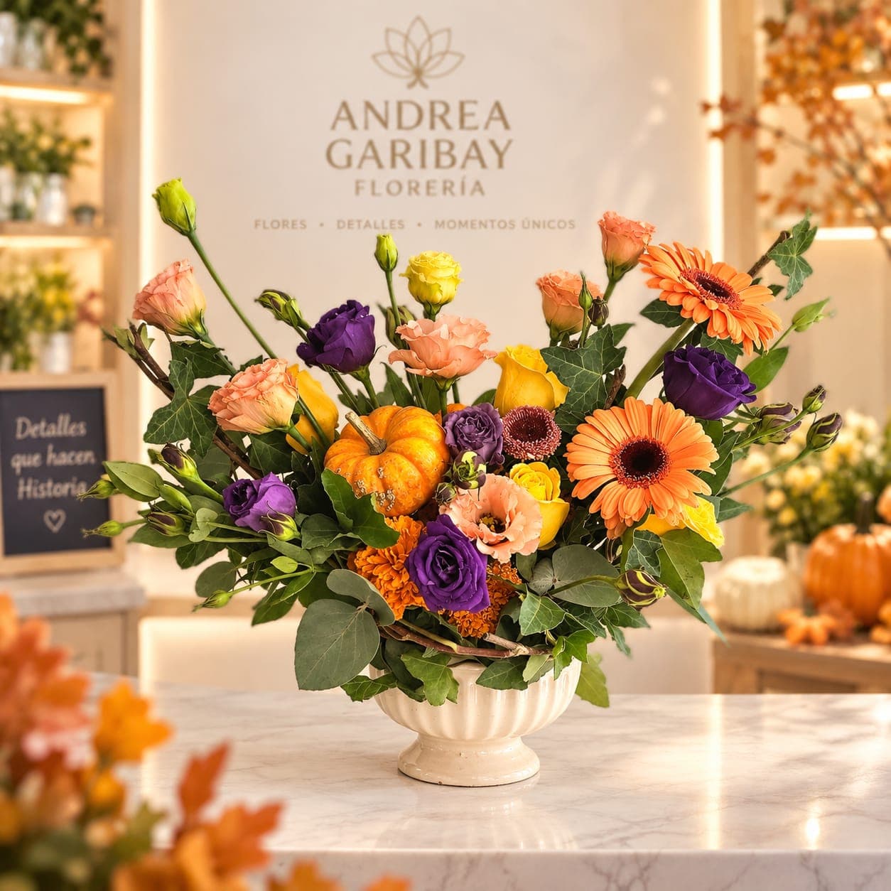 Encanto de Otoño | Diseño Floral de Temporada — Encanto de Otoño – La belleza de una estación convertida en flores
Hay estaciones que tienen una magia especial, y el otoño es una d